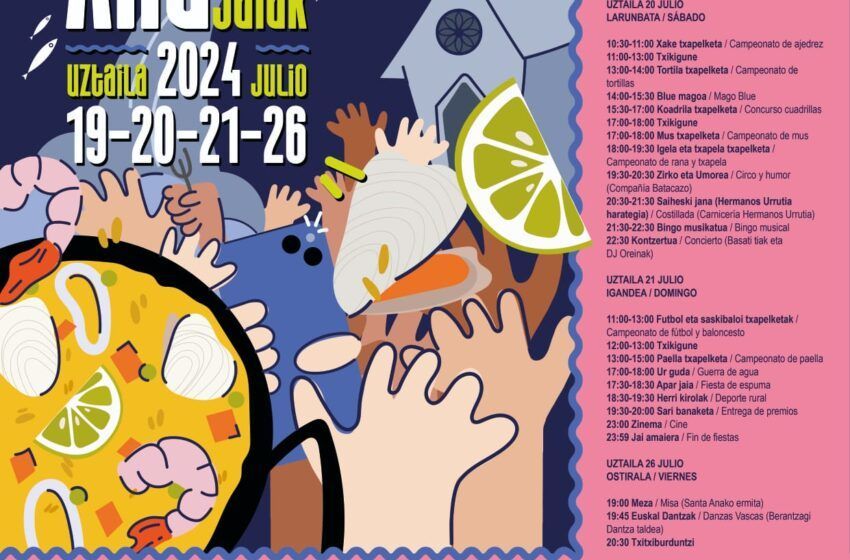  Programa infantil fiestas de Santa Ana en Las Arenas Getxo 2024
