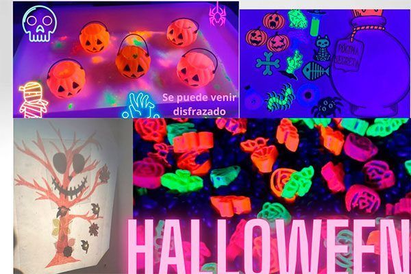 taller de luz negra Halloween en Bilbao