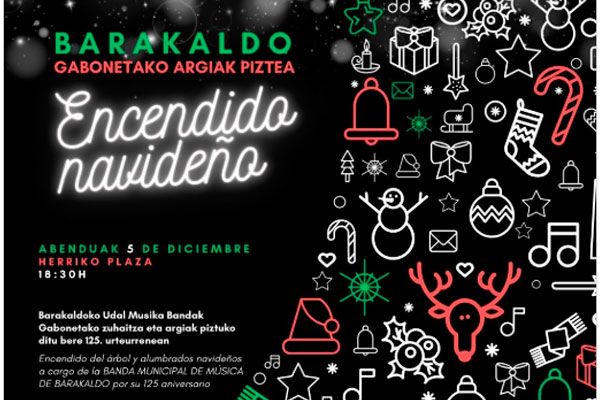  La Navidad llega a Barakaldo: encendido de luces y árbol de 9 metros en la Herriko Plaza