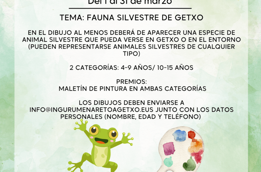  Getxo te invita a celebrar el Día Mundial de la Fauna Silvestre dibujando