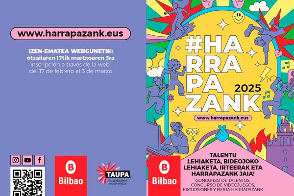  Descubre Harrapazank 2025: el programa de cultura, deporte y diversión en euskera para las y los jóvenes de Bilbao